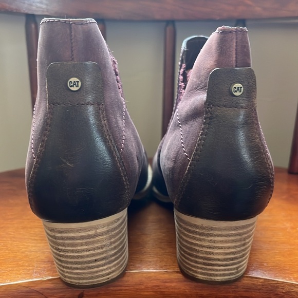 NWOT Caterpillar Jess Leather Wine Bootie Size 7.5 - Picture 8 of 12